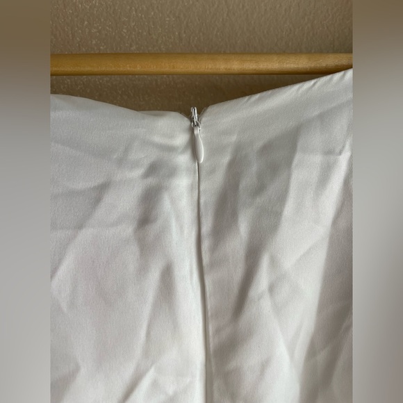 New Shein Curve Women White Puff Sleeve Square Neck Mid Dress Size 1X - Picture 9 of 12